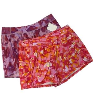 NWOT Z by Zella Pink, Orange Purple Athletic Shorts with Black Shorts Liner XL